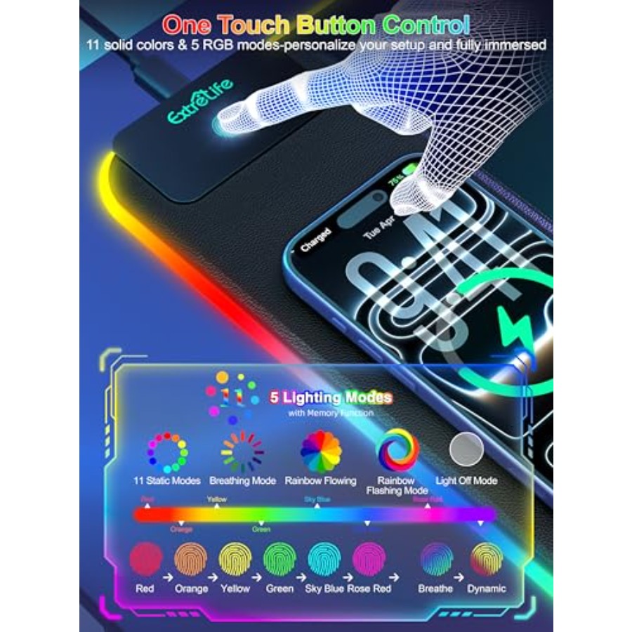 Mouse Pad with 15W Wireless Ch - Gaming Keyboard No Number Pad recensione e prezzo