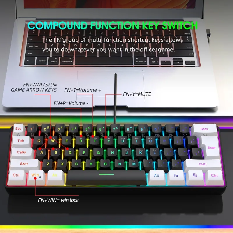 Keyboard and Mouse 60% Compute - Gaming Keyboard Mouse Set recensione e prezzo