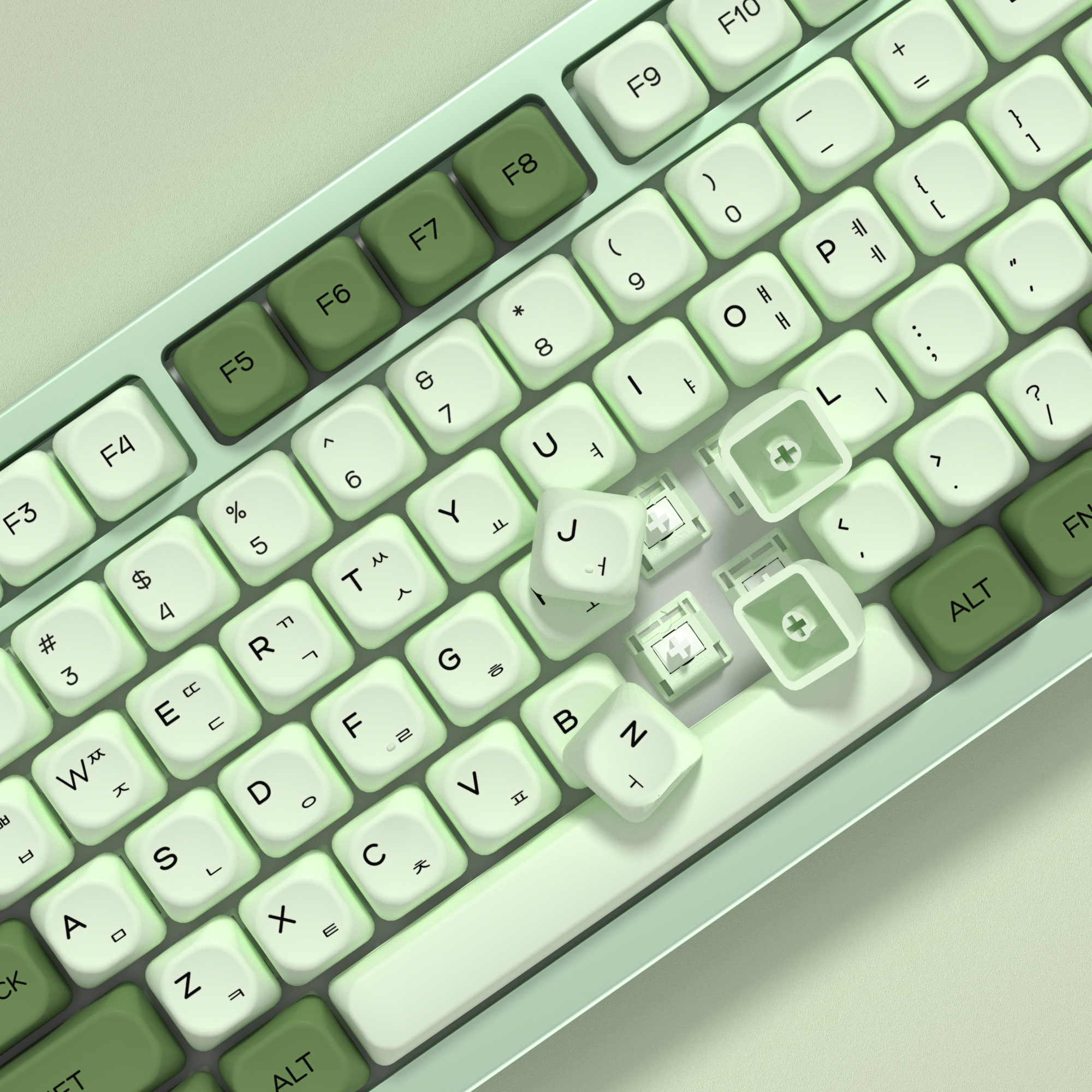 KBDiy Matcha Korean Keycap Gre - Gaming Keyboard No Number Pad recensione e prezzo