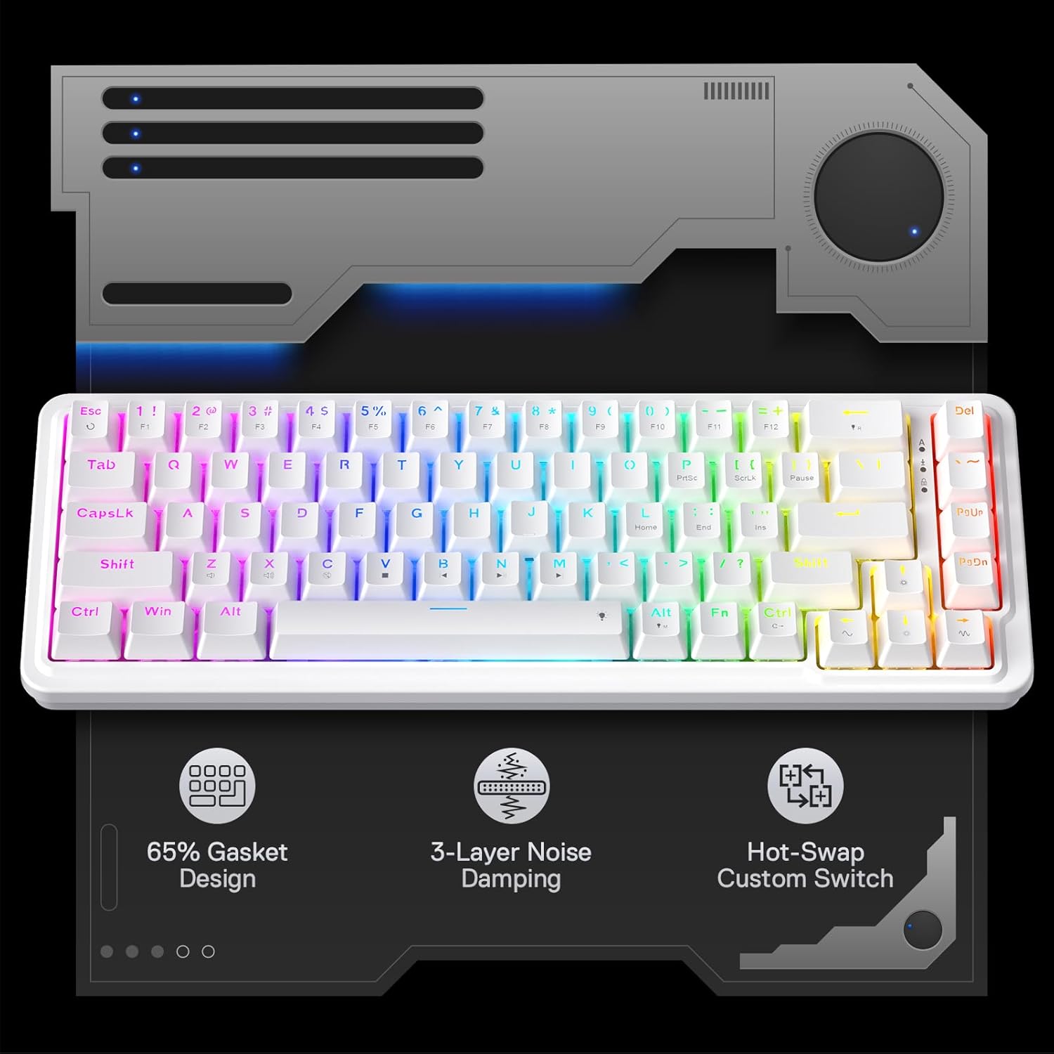 Redragon K709 65% Wired Gasket - Gaming Keyboard No Noise recensione e prezzo
