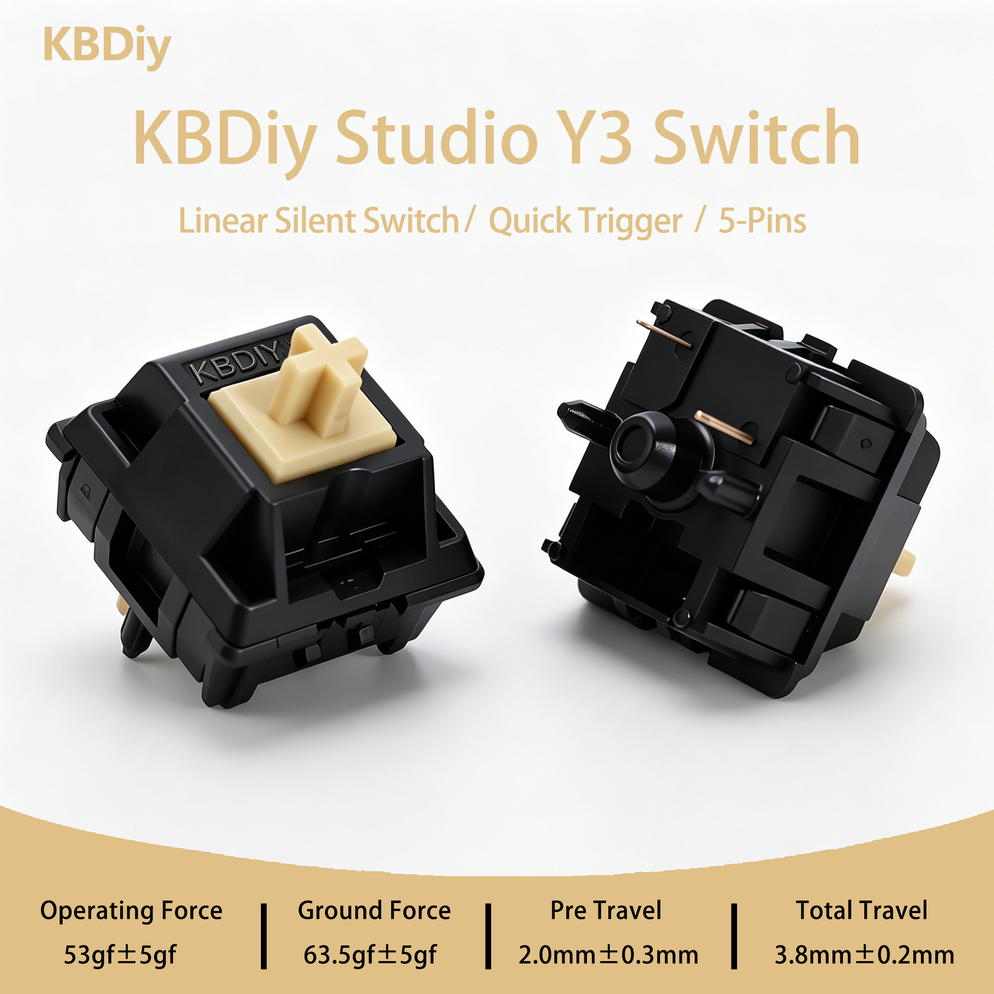 KBDiy Y3 Silent Switch Linear  - Gaming Keyboard Ergo recensione e prezzo