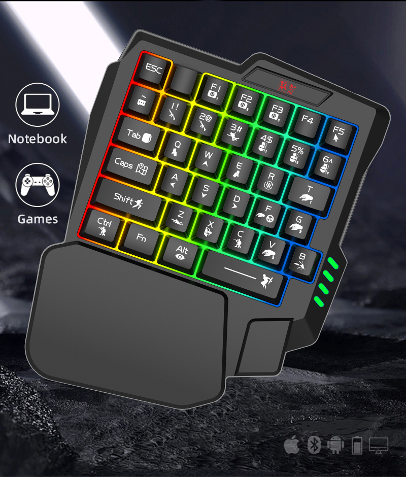 RGB Backlit One Hand Gaming Ke - Gaming Keyboard Mobile recensione e prezzo