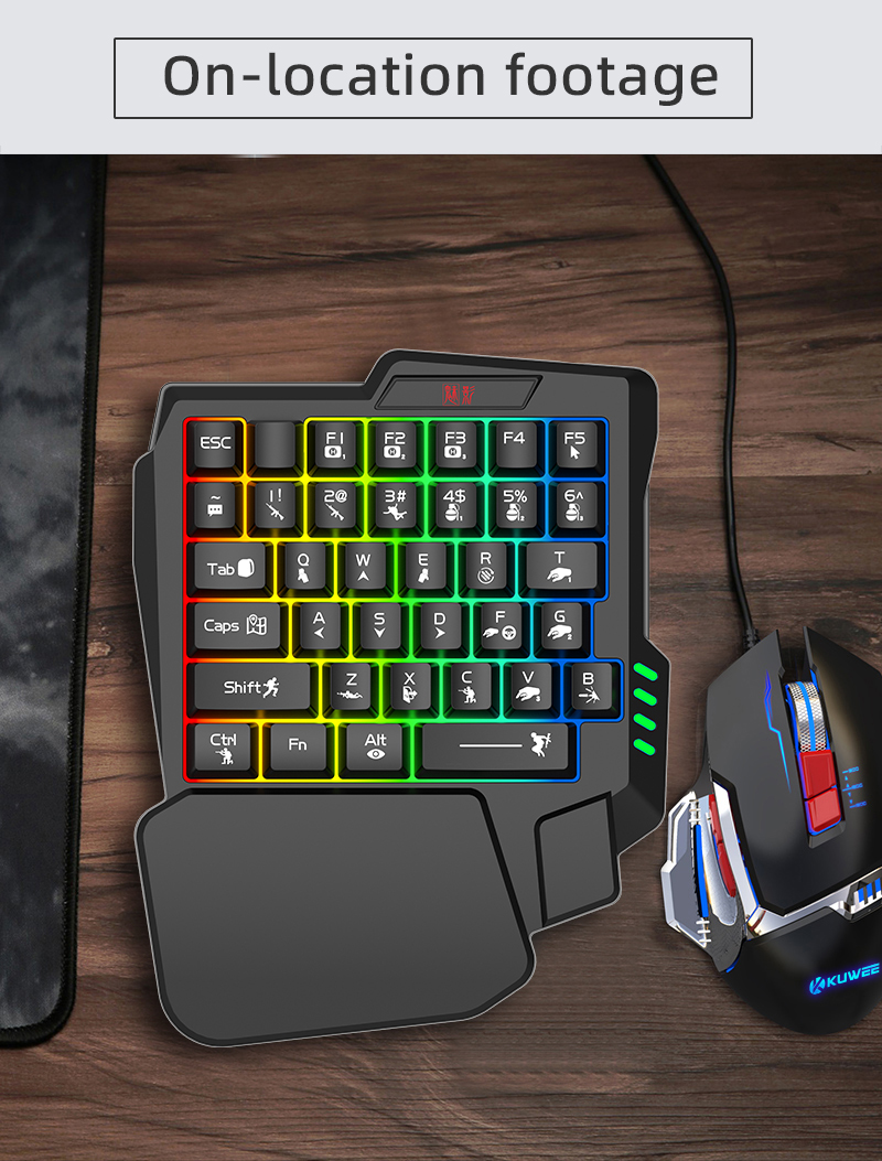 RGB Backlit One Hand Gaming Ke - Gaming Keyboard Mobile recensione e prezzo