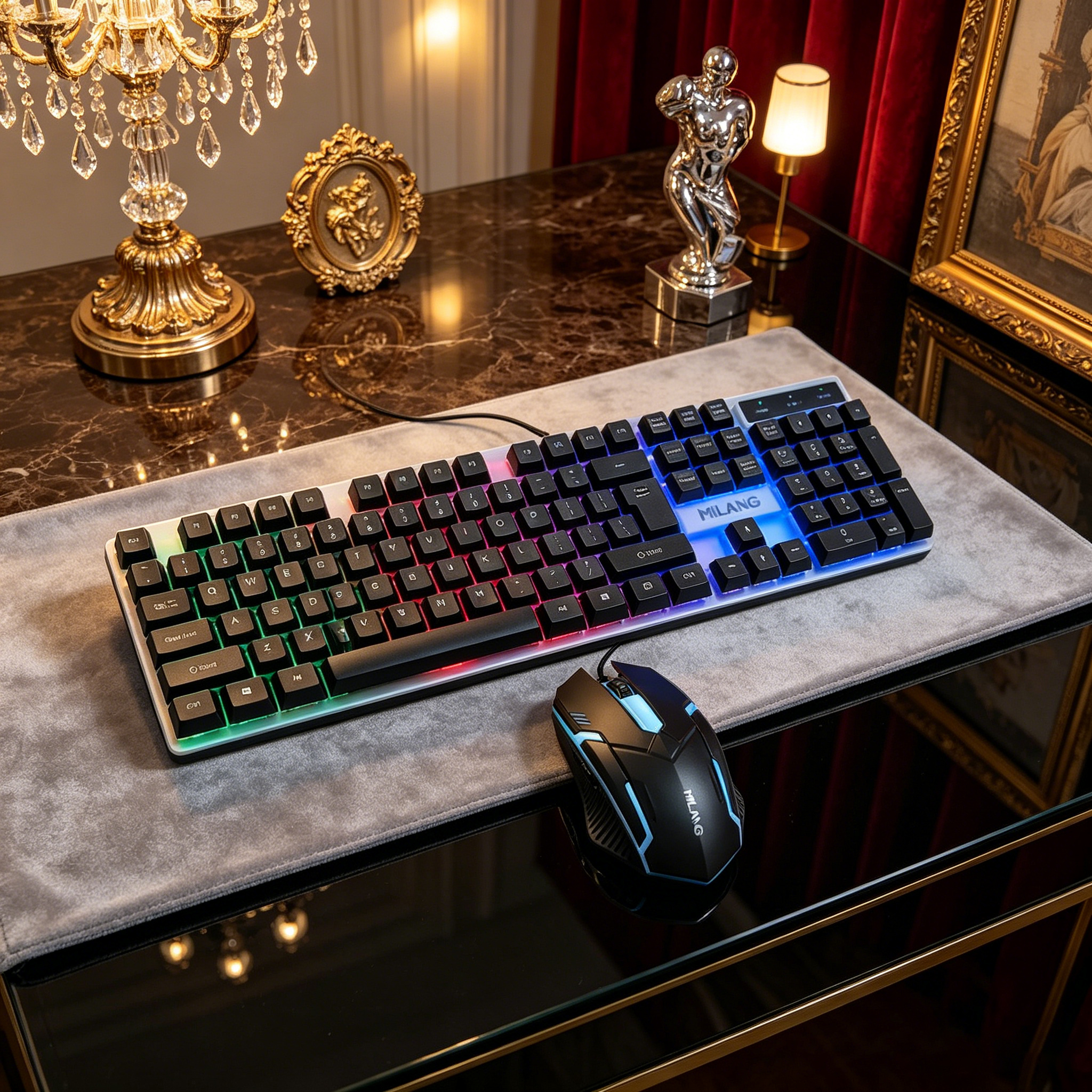Wired RGB Backlit Keyboard Mou - Gaming Keyboard Mouse Set recensione e prezzo