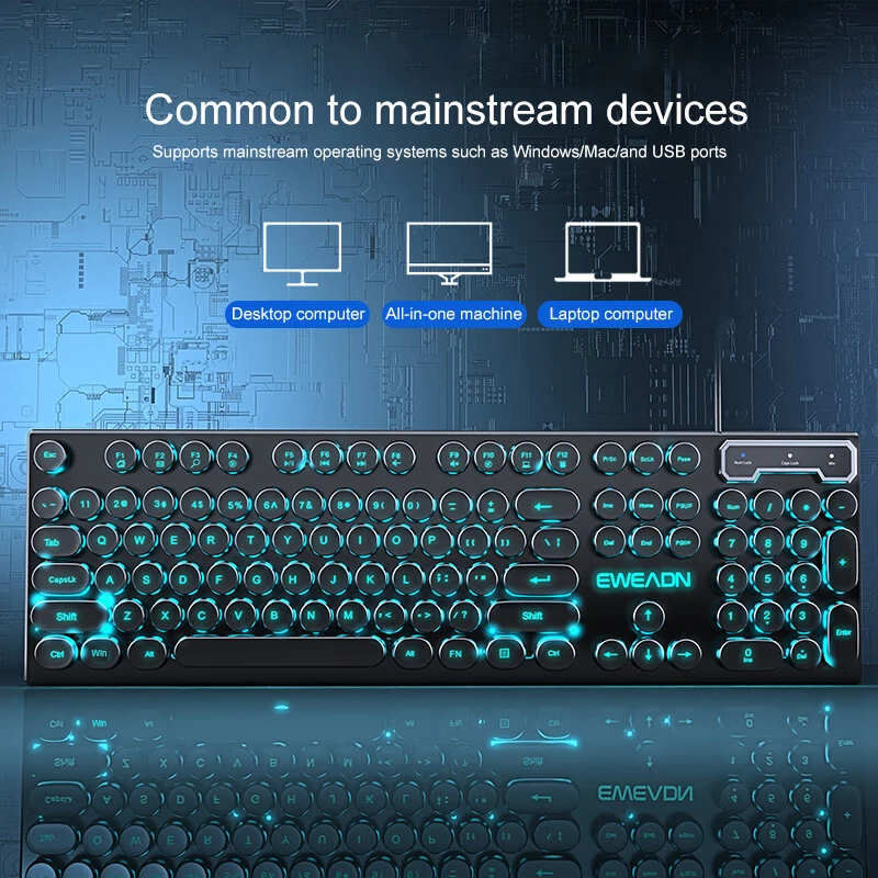 Retro Punk Mechanical Feel Key - Gaming Keyboard Mouse Set recensione e prezzo