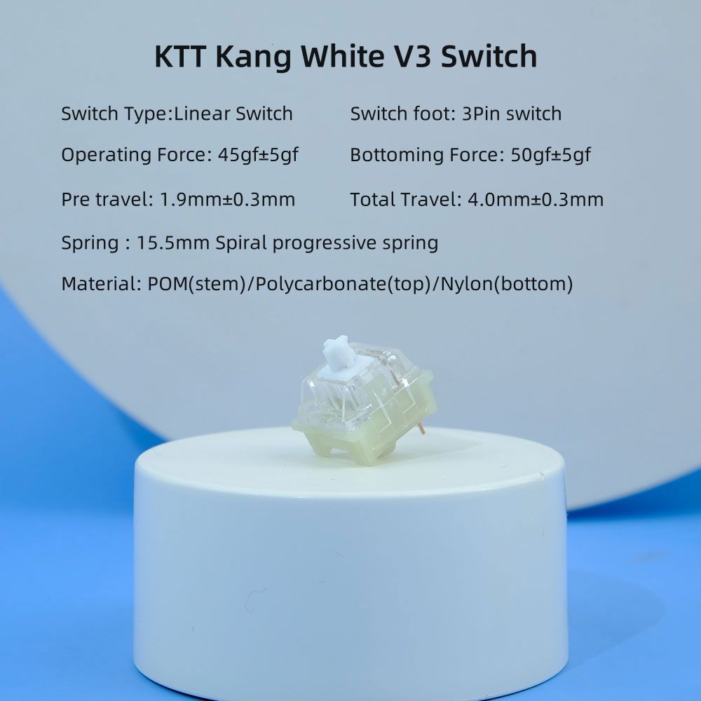 KTT Kang White V3 Switches Mec - Gaming Keyboard Ergo recensione e prezzo