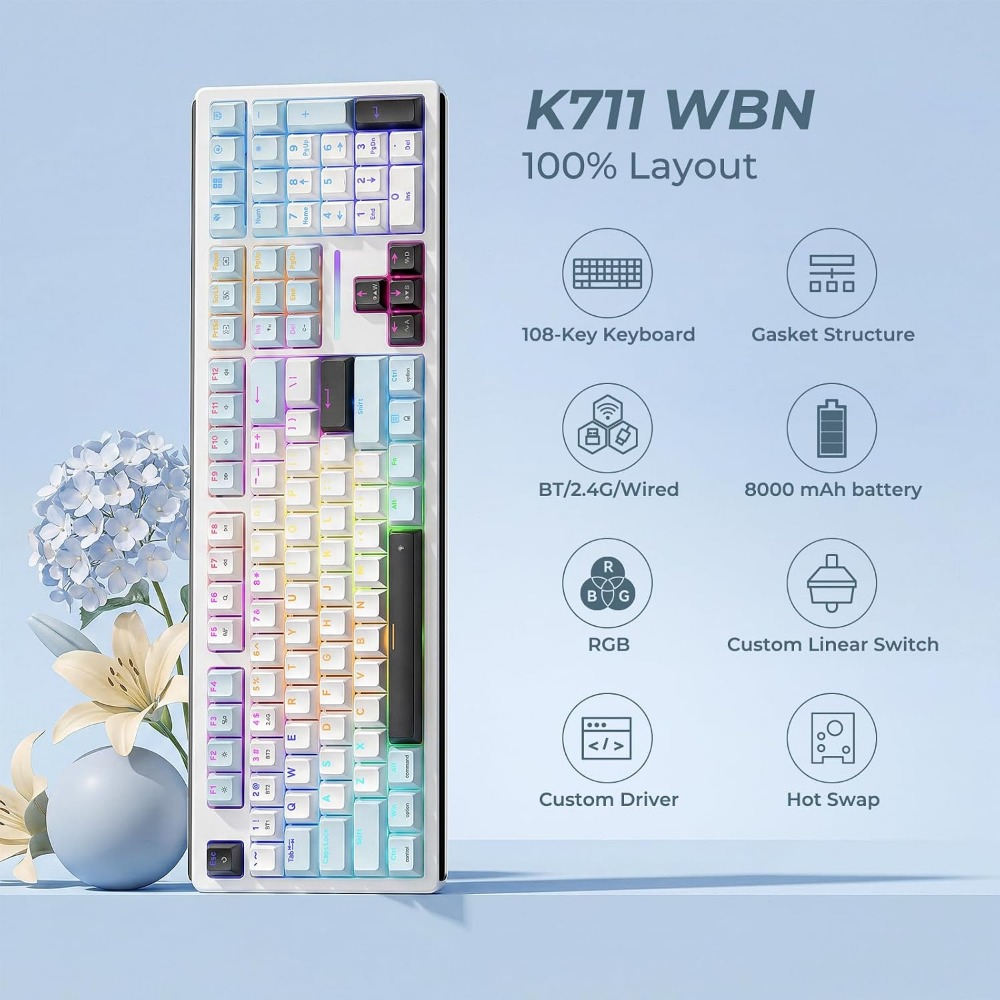 108-Key Mechanical Gaming Keyb - Gaming Keyboard No Noise recensione e prezzo