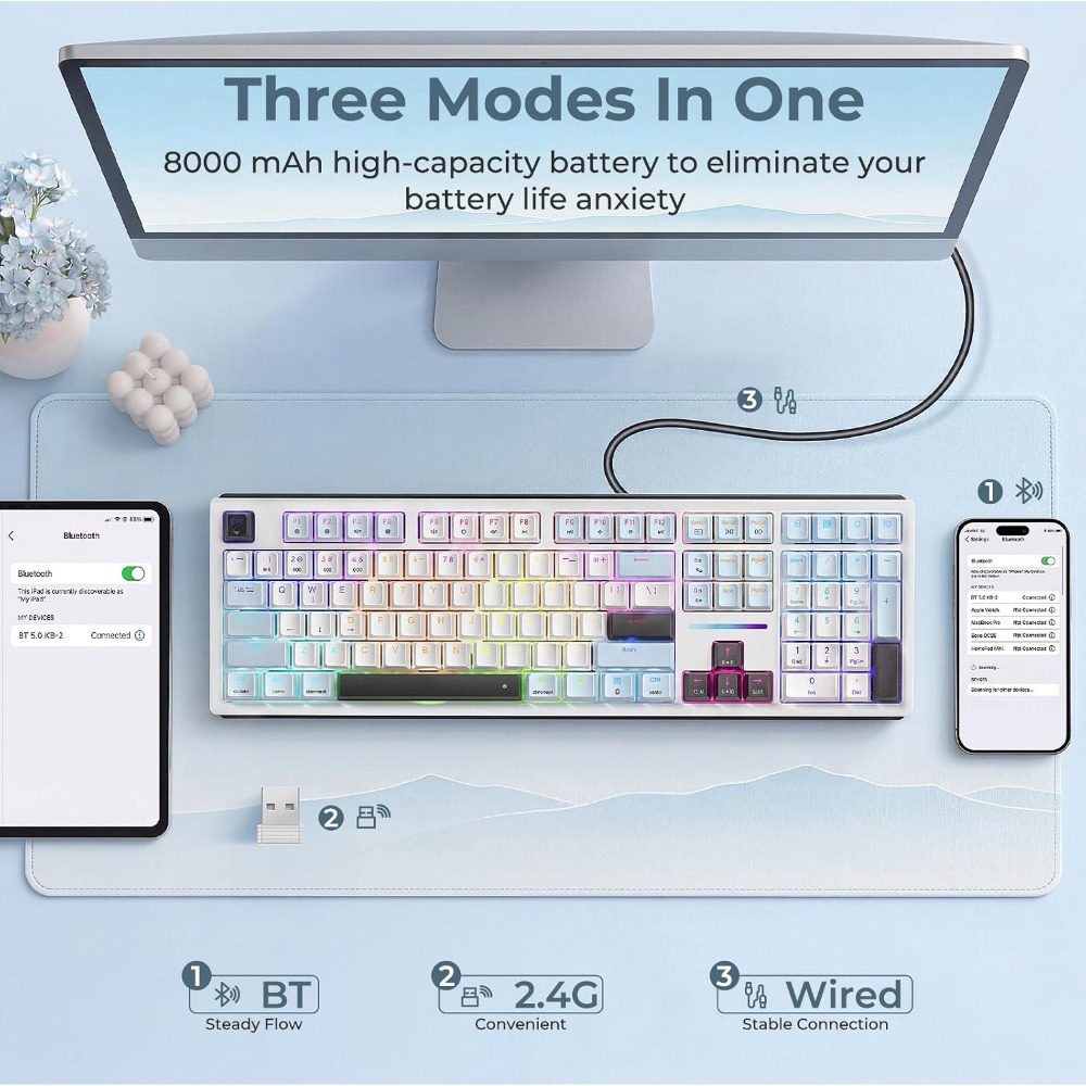 108-Key Mechanical Gaming Keyb - Gaming Keyboard No Noise recensione e prezzo