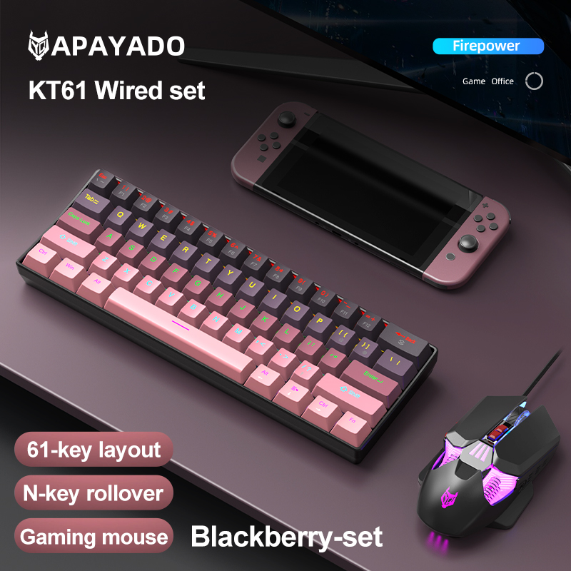 APAYADO KT61 Mechanical Keyboa - Gaming Keyboard Mouse Set recensione e prezzo