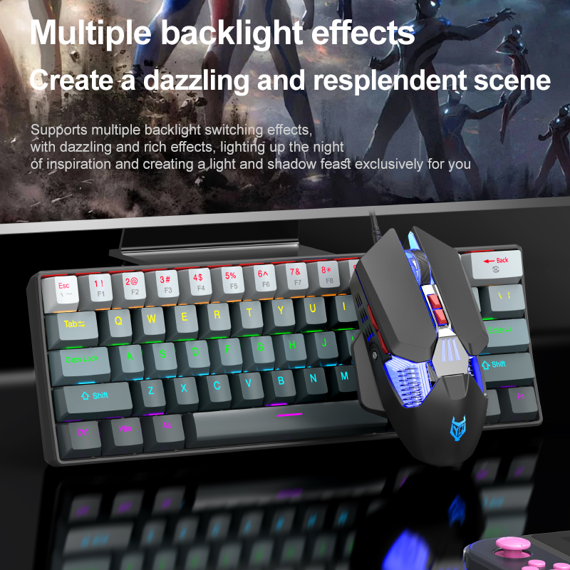 APAYADO KT61 Mechanical Keyboa - Gaming Keyboard Mouse Set recensione e prezzo
