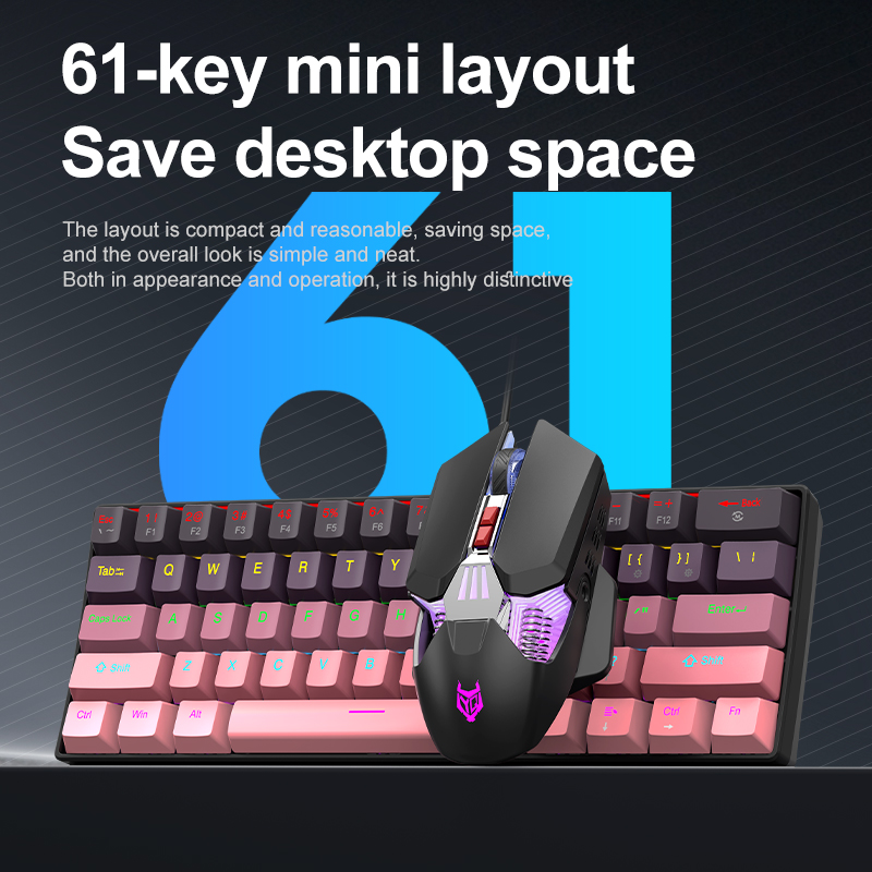 APAYADO KT61 Mechanical Keyboa - Gaming Keyboard Mouse Set recensione e prezzo