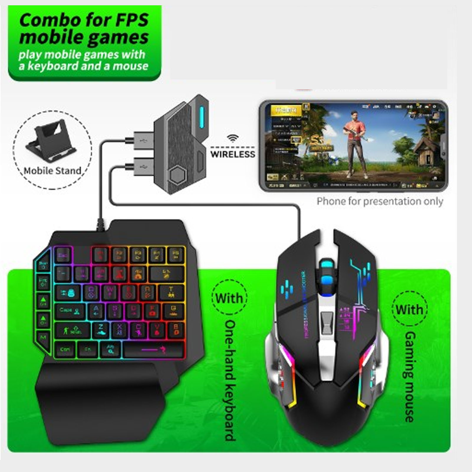 Keyboard Mouse Converter Set R - Gaming Keyboard Hand recensione e prezzo