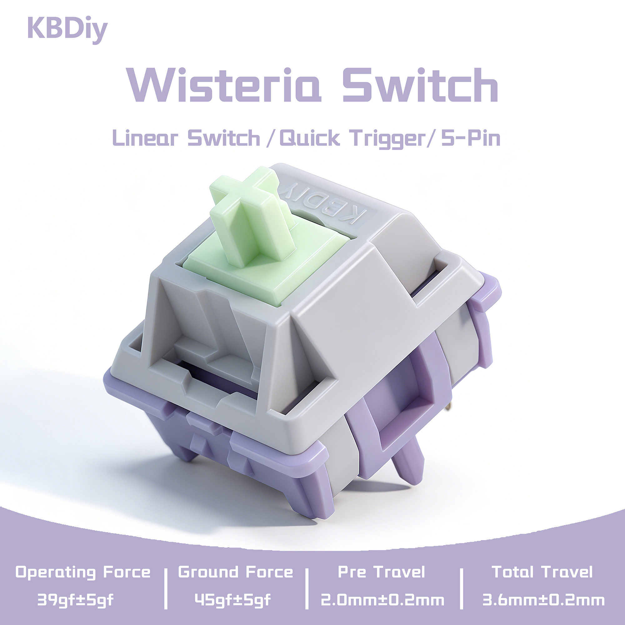 KBDiy Linear Switch Wisteria 5 - Gaming Keyboard Ergo recensione e prezzo