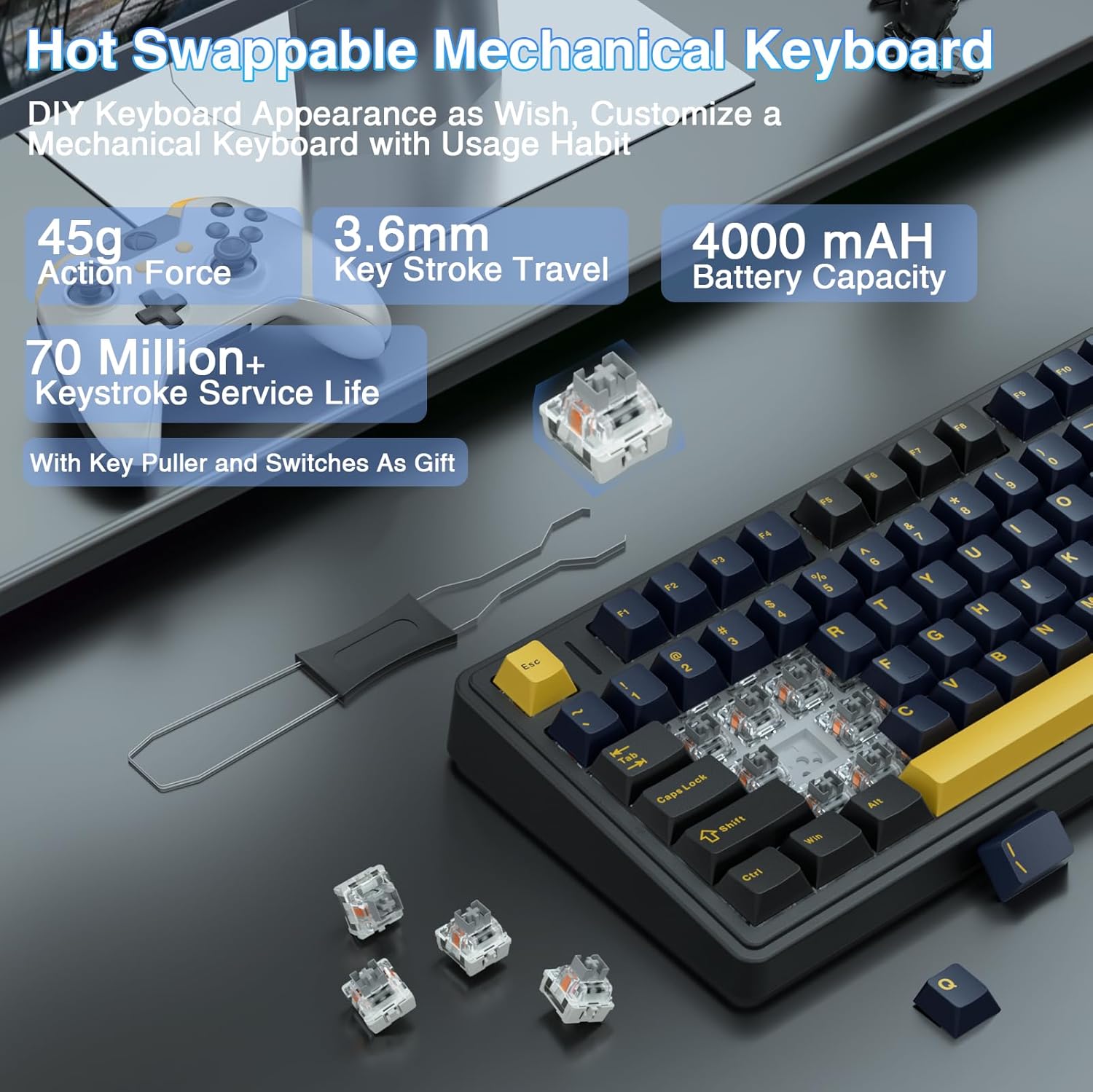 Aula F75 Mechanical Keyboard,  - Gaming Keyboard No Number Pad recensione e prezzo
