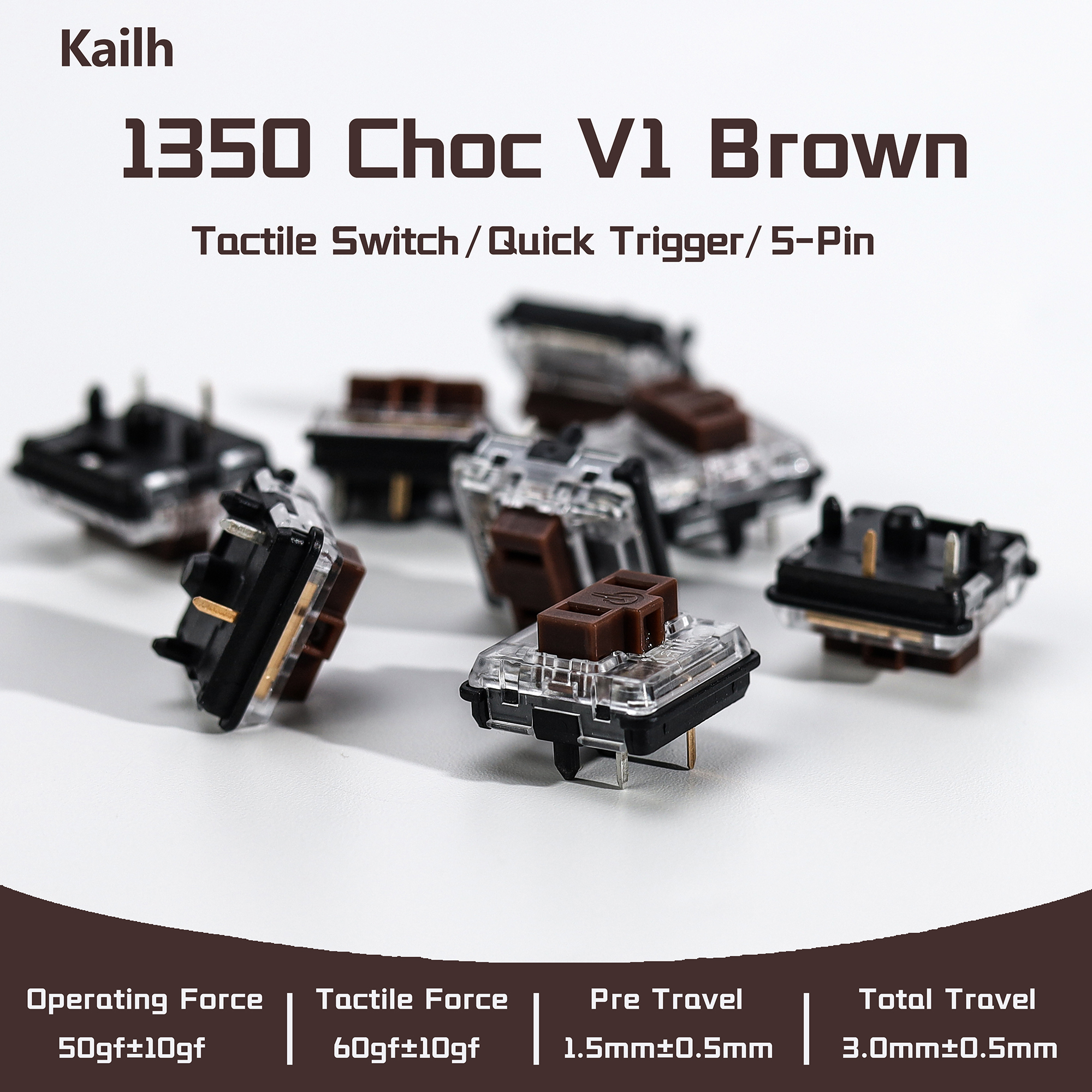 Kailh 1350 Choc V1 Brown Switc - Gaming Keyboard Ergo recensione e prezzo