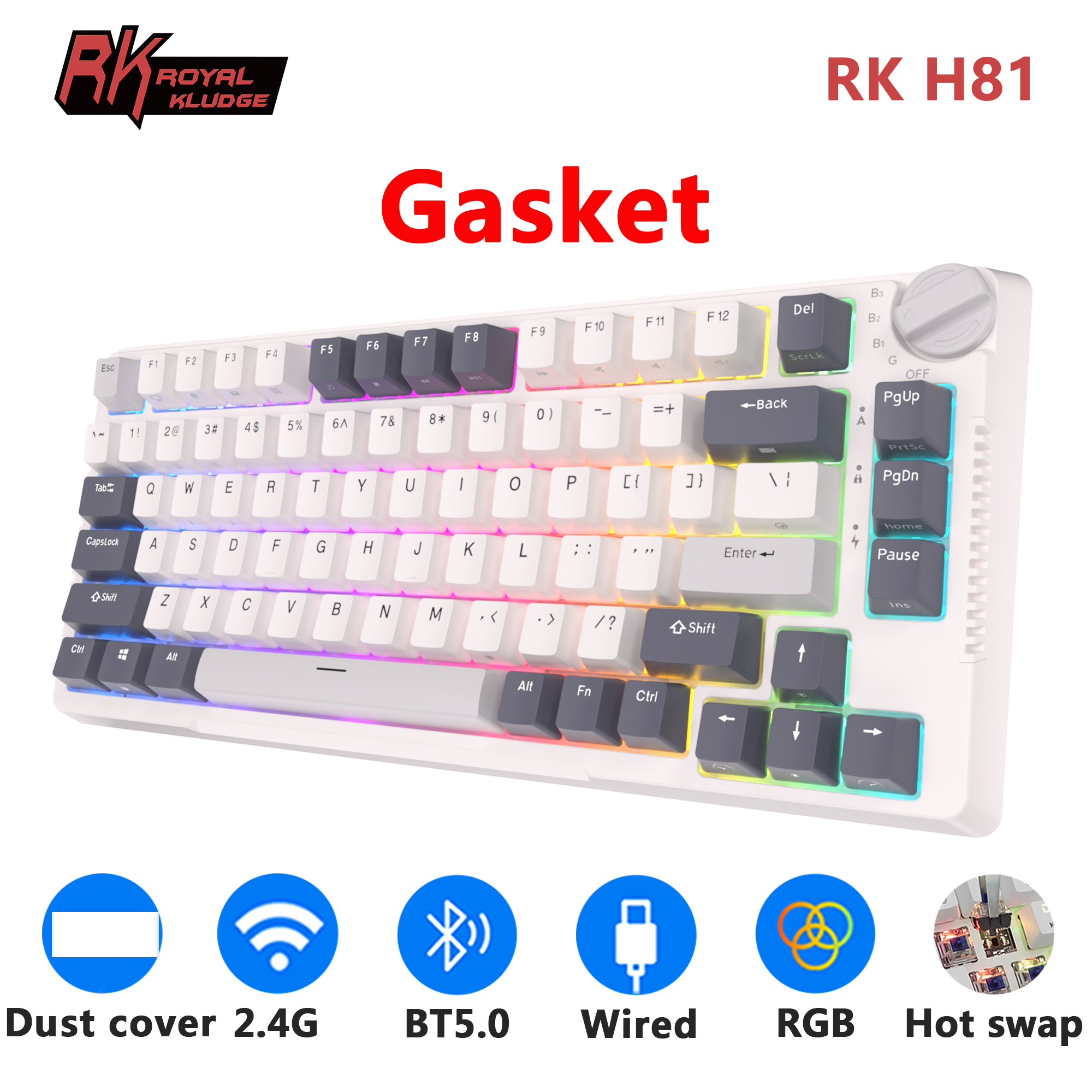RK H81 Royal Kludge Gasket Str - Gaming Keyboard Mobile recensione e prezzo