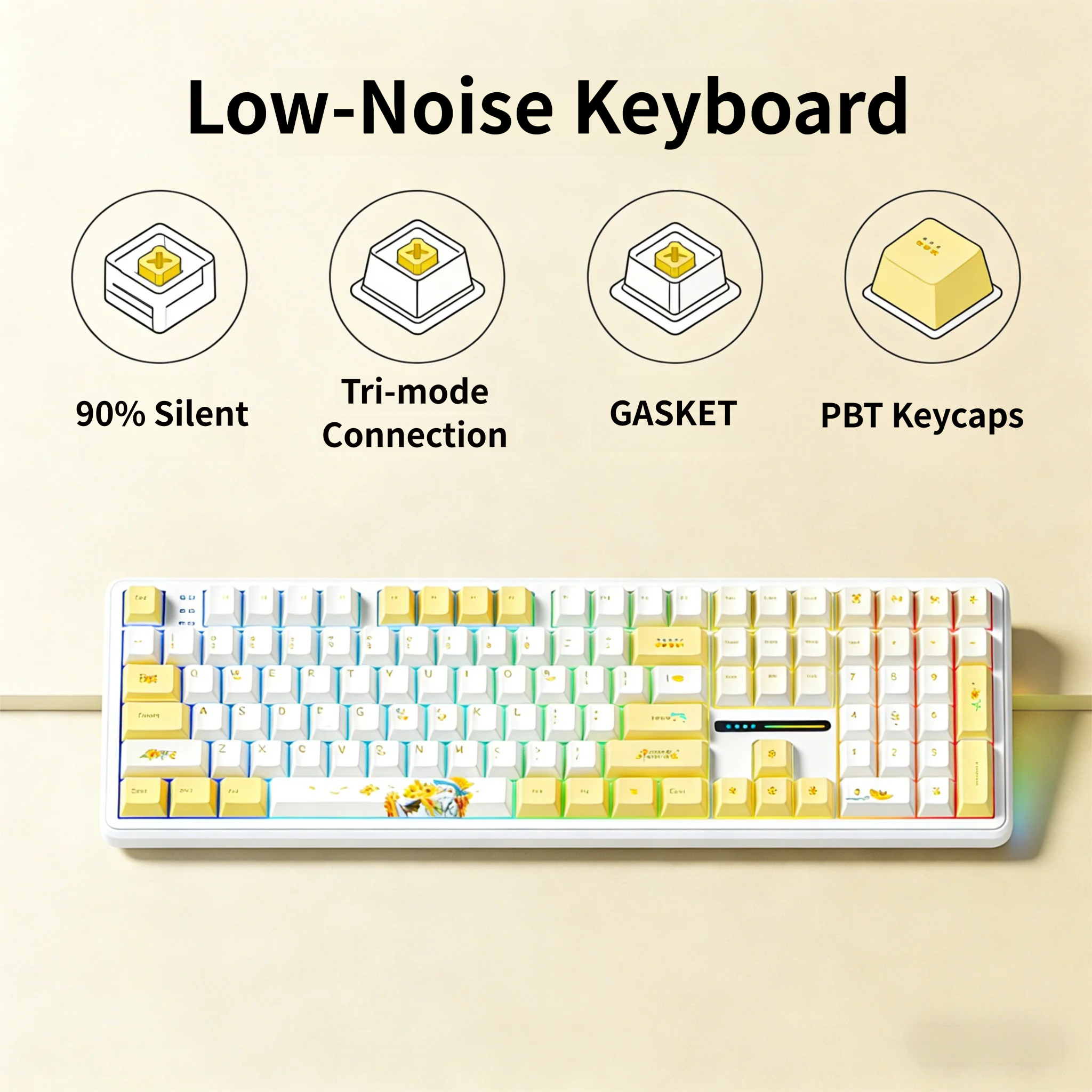 AULA F108 Wireless Keyboard Lo - Gaming Keyboard No Noise recensione e prezzo