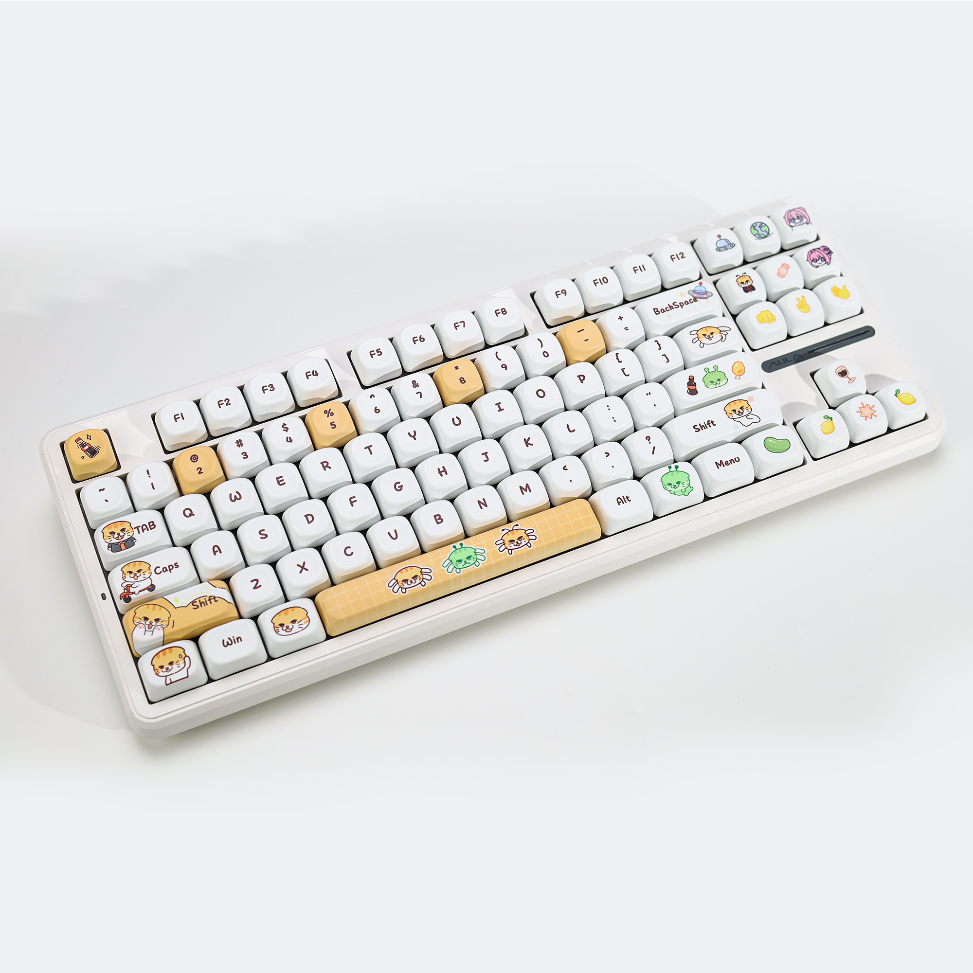 KBDiy Cute Bad Cat Theme Keyca - Gaming Keyboard No Number Pad recensione e prezzo