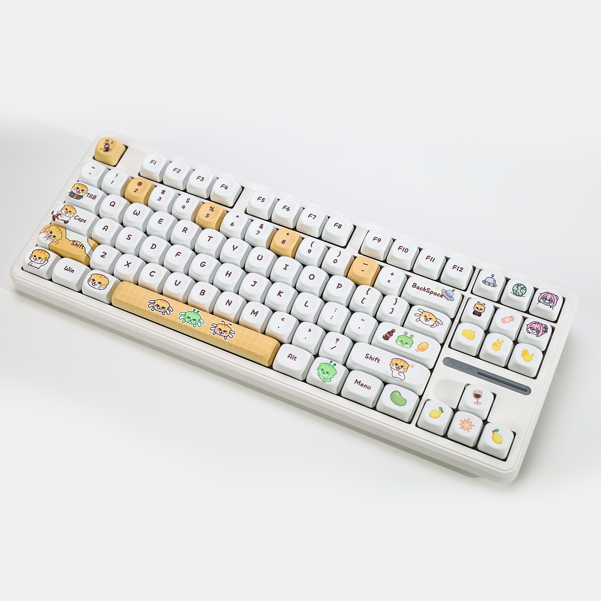 KBDiy Cute Bad Cat Theme Keyca - Gaming Keyboard No Number Pad recensione e prezzo
