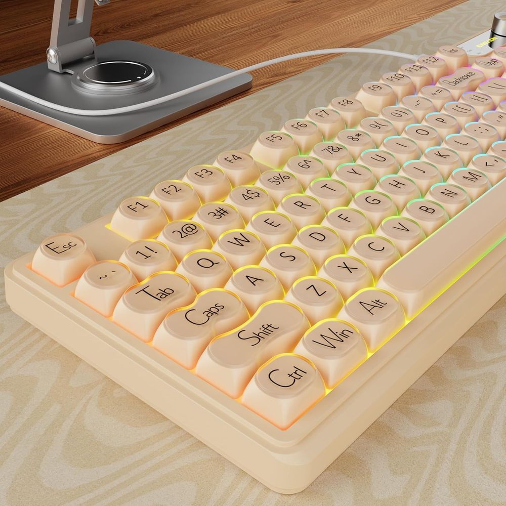 98-Key Creamy Gaming Keyboard  - Gaming Keyboard No Number Pad recensione e prezzo