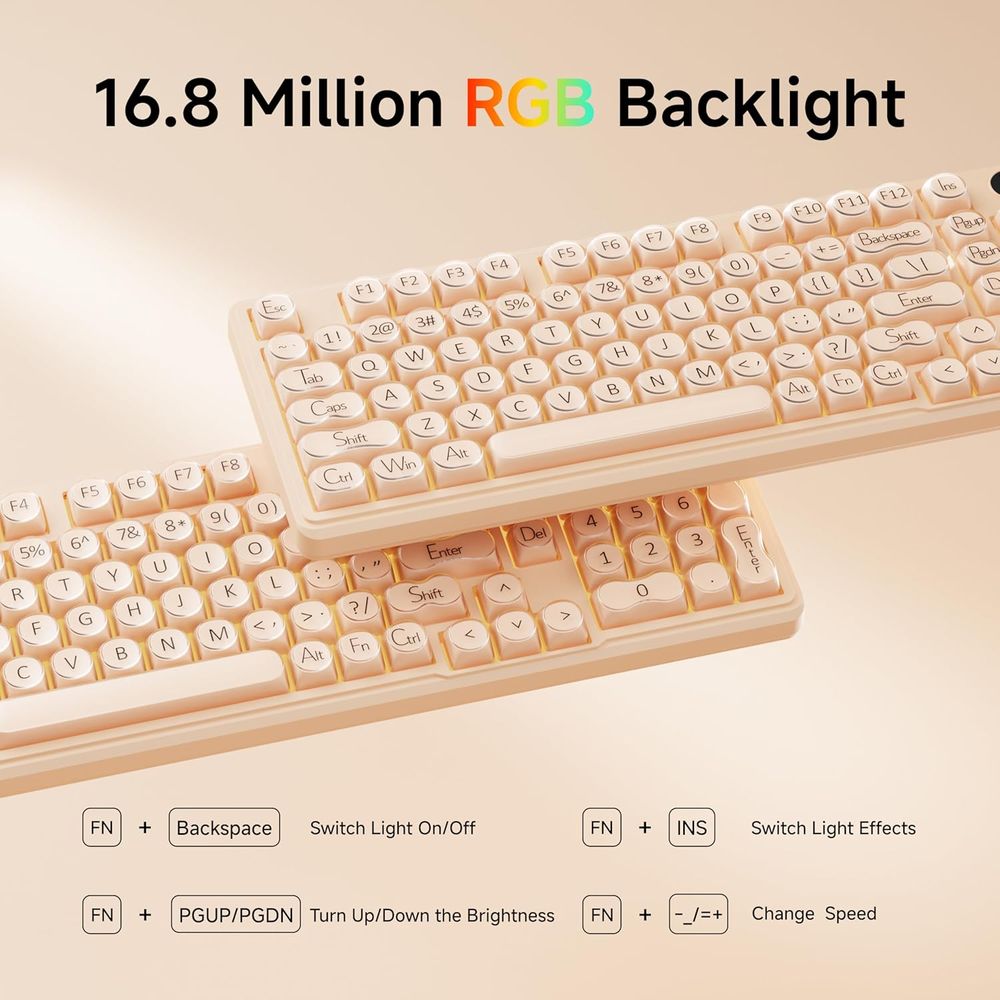 98-Key Creamy Gaming Keyboard  - Gaming Keyboard No Number Pad recensione e prezzo