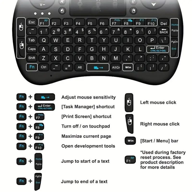 Mini Wireless Keyboard 2.4GHz  - Gaming Keyboard Wireless recensione e prezzo