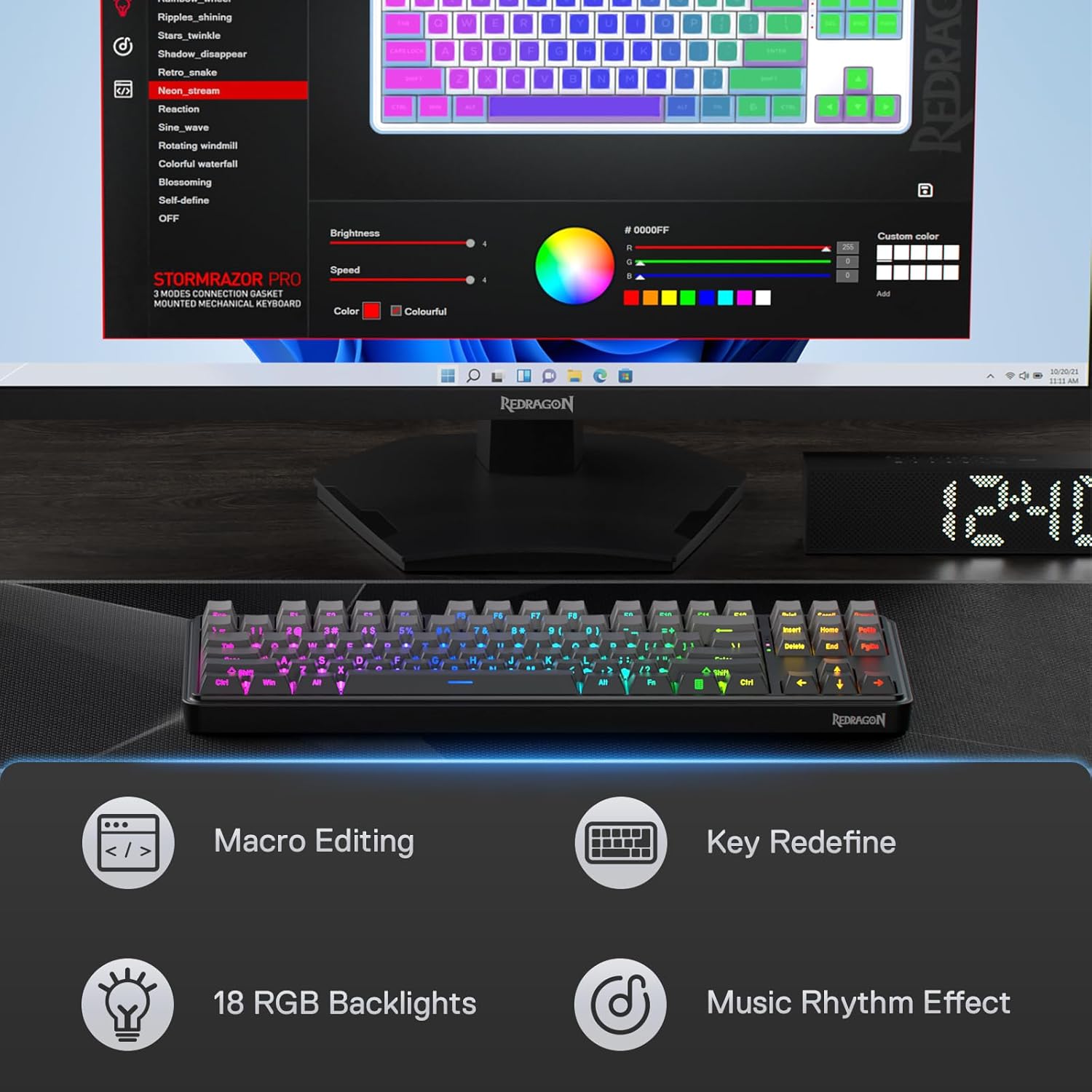 Redragon K707 PRO GB 80% Gaske - Gaming Keyboard No Noise recensione e prezzo