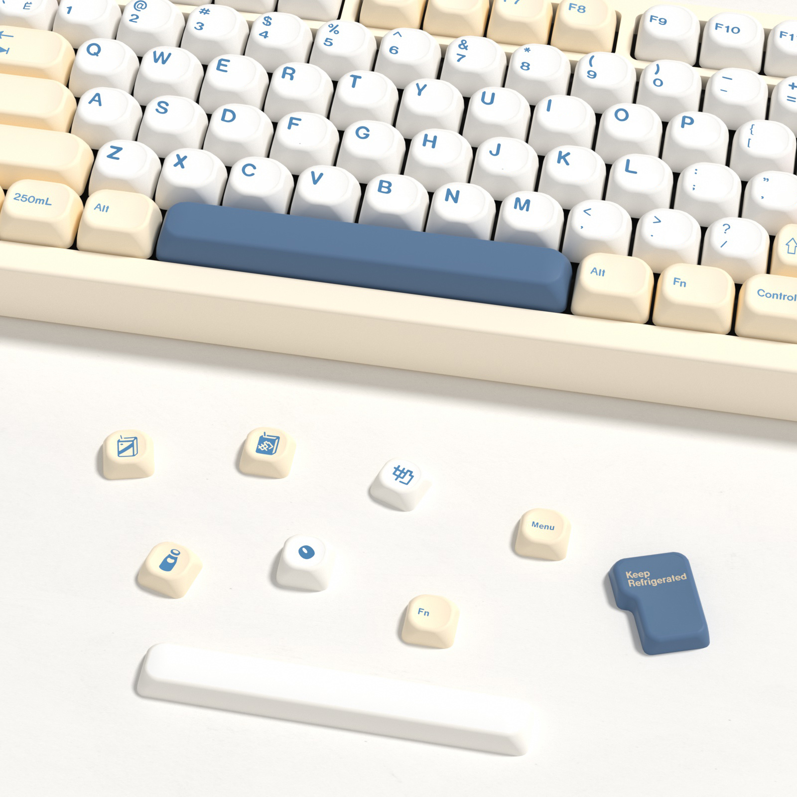 KBDiy GMK Soymilk Keycaps Retr - Gaming Keyboard No Number Pad recensione e prezzo