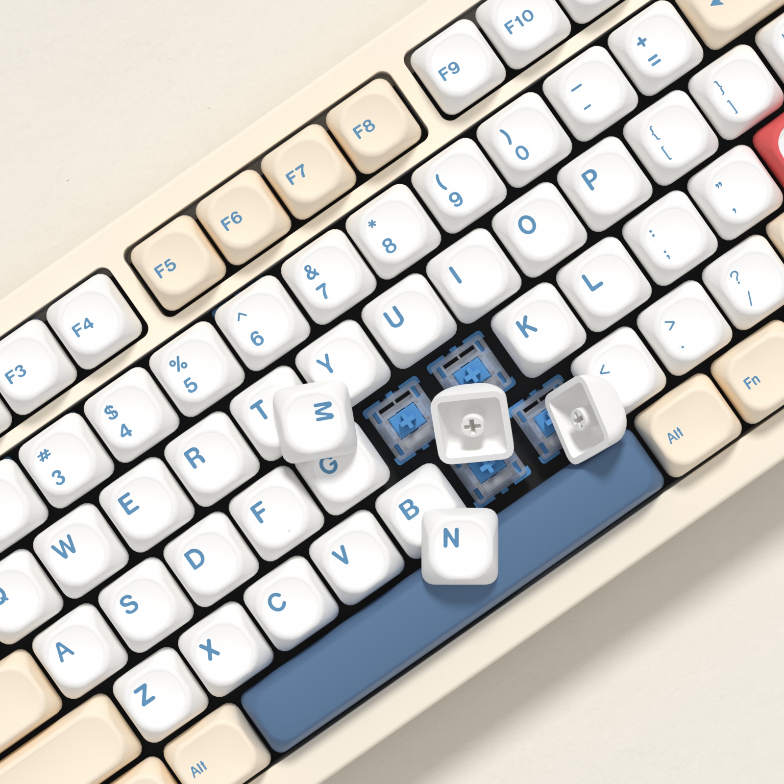 KBDiy GMK Soymilk Keycaps Retr - Gaming Keyboard No Number Pad recensione e prezzo