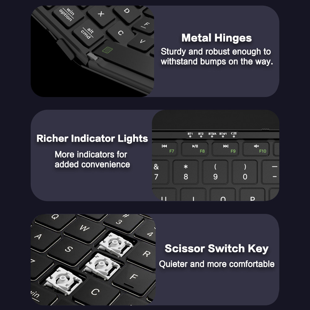 JOMAA Foldable Bluetooth Keybo - Gaming Keyboard No Number Pad recensione e prezzo