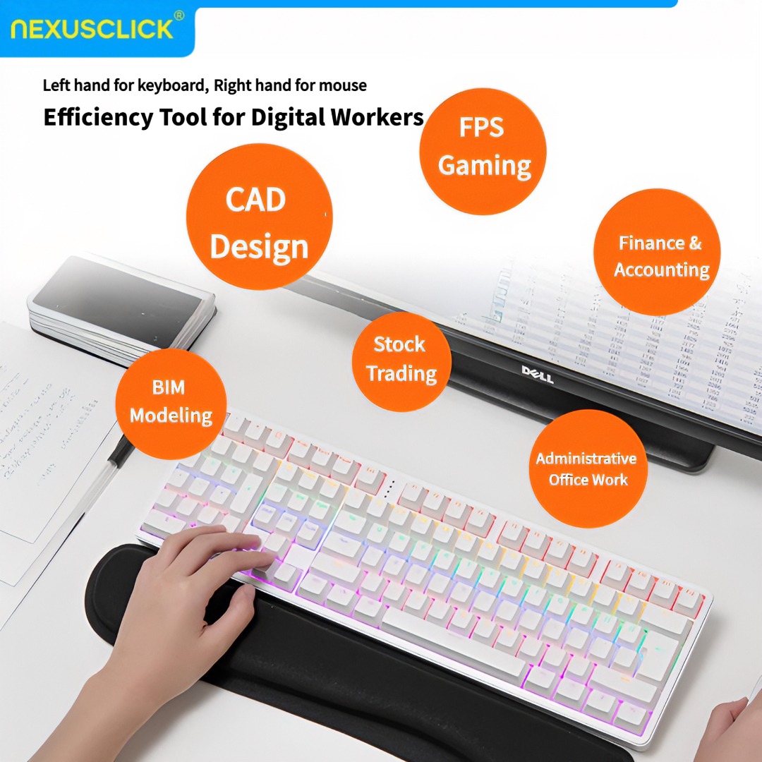 NexusClick Ergonomic Left Hand - Gaming Keyboard No Number Pad recensione e prezzo