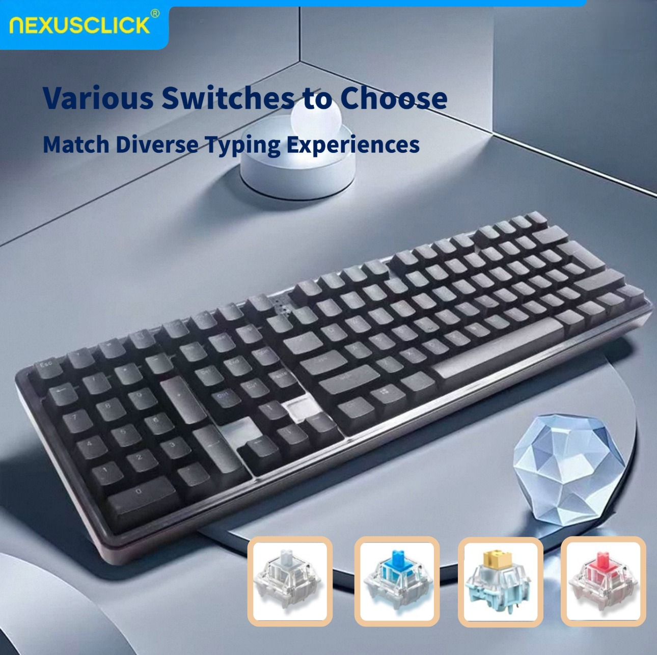 NexusClick Ergonomic Left Hand - Gaming Keyboard No Number Pad recensione e prezzo